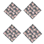Indian Cotton Floral Block Print Napkins - Image 4