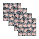 Indian Cotton Floral Block Print Napkins - Image 3