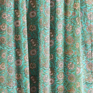 Indian Hand Block 100%Cotton Print Napkins Green Floral - Image 7