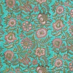 Indian Hand Block 100%Cotton Print Napkins Green Floral - Image 8