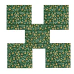 Indian Hand Block 100%Cotton Print Napkins Green Floral - Image 2