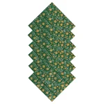 Indian Hand Block 100%Cotton Print Napkins Green Floral - Image 4