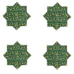 Indian Hand Block 100%Cotton Print Napkins Green Floral - Image 6