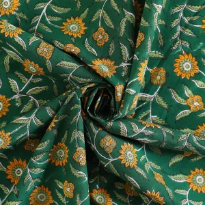 Indian Hand Block 100%Cotton Print Napkins Green Floral - Image 7