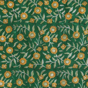Indian Hand Block 100%Cotton Print Napkins Green Floral - Image 8