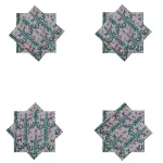 Indian Hand Block Butterfly's Printed Cotton Napkins