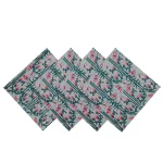 Indian Hand Block Butterfly's Printed Cotton Napkins - Image 2