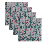 Indian Hand Block Butterfly's Printed Cotton Napkins - Image 3