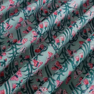 Indian Hand Block Butterfly's Printed Cotton Napkins - Image 4