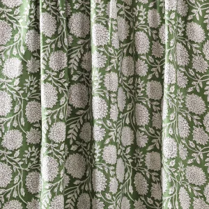 Indian Handmade Green Floral Printed Cotton Napkins - Image 5
