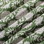 Indian Handmade Green Floral Printed Cotton Napkins - Image 6