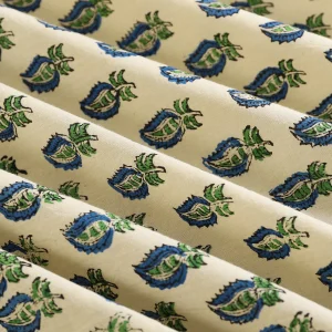 Indian Leaf Print Table Cloth Reusable Cotton Napkins Set - Image 10