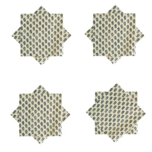 Indian Leaf Print Table Cloth Reusable Cotton Napkins Set - Image 6