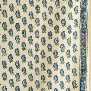 Indian Leaf Print Table Cloth Reusable Cotton Napkins Set - Image 8