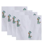Kids Giraffe Block Printed Cotton Napkins Set - Image 3
