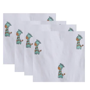 Kids Giraffe Block Printed Cotton Napkins Set - Image 3