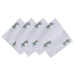 Kids Giraffe Block Printed Cotton Napkins Set
