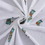 Kids Giraffe Block Printed Cotton Napkins Set - Image 4