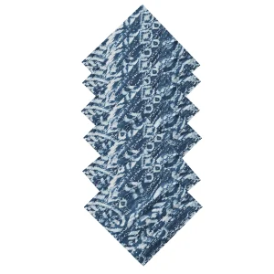Luxury Blue Soft Cotton Napkins Dinner Table Cloths - Image 4