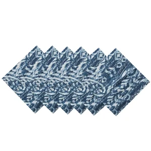 Luxury Blue Soft Cotton Napkins Dinner Table Cloths - Image 5