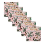 Luxury Pink Forest Print Fabric Napkins Set - Image 2