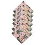 Luxury Pink Forest Print Fabric Napkins Set