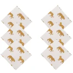 Luxury White Tiger Print Cotton Napkins - Image 6