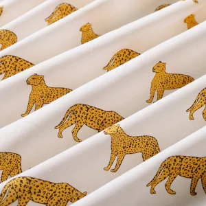 Luxury White Tiger Print Cotton Napkins - Image 9