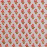 New Beige & Red Floral Printed Cotton Napkins Set - Image 10