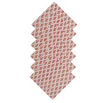 New Beige & Red Floral Printed Cotton Napkins Set