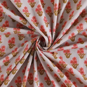 New Beige & Red Floral Printed Cotton Napkins Set - Image 9