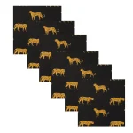 New Handmade Tiger Printed Pure Cotton Napkins - Image 2