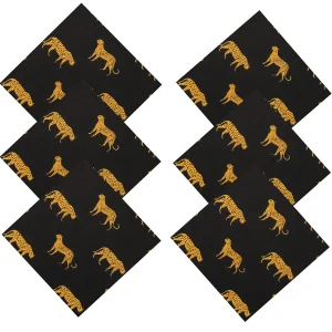 New Handmade Tiger Printed Pure Cotton Napkins - Image 3