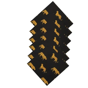 New Handmade Tiger Printed Pure Cotton Napkins - Image 4