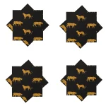 New Handmade Tiger Printed Pure Cotton Napkins - Image 5