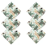 New Handmade White Forest Print Cotton Napkins - Image 3