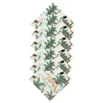 New Handmade White Forest Print Cotton Napkins - Image 4