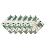 New Handmade White Forest Print Cotton Napkins