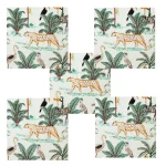 New Handmade White Forest Print Cotton Napkins - Image 5