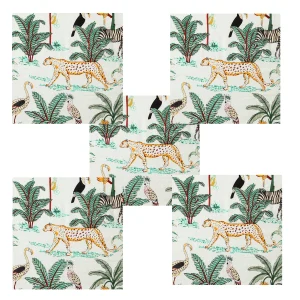 New Handmade White Forest Print Cotton Napkins - Image 5