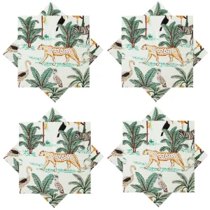 New Handmade White Forest Print Cotton Napkins - Image 6