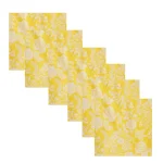New Yellow Floral Printed Pure Cotton Napkins - Image 2