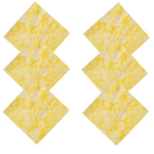 New Yellow Floral Printed Pure Cotton Napkins - Image 3