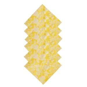 New Yellow Floral Printed Pure Cotton Napkins - Image 4