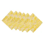 New Yellow Floral Printed Pure Cotton Napkins - Image 5