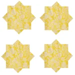 New Yellow Floral Printed Pure Cotton Napkins - Image 6