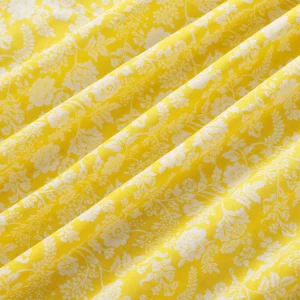 New Yellow Floral Printed Pure Cotton Napkins - Image 7