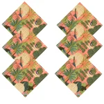 Peach Color Cotton Napkins Set For Table Decor