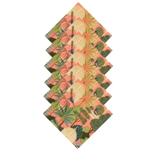 Peach Color Cotton Napkins Set For Table Decor - Image 3