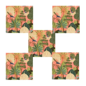 Peach Color Cotton Napkins Set For Table Decor - Image 5